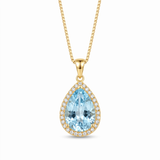 Ocean's Tear Necklace — ouro, vertical