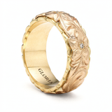 Antique Rose Flower Gold Ring