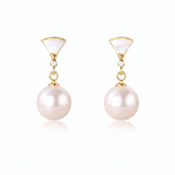 Chic Gold Pearl Earrings
