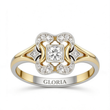 Classic Gold Ring Featuring Vintage Zirconia