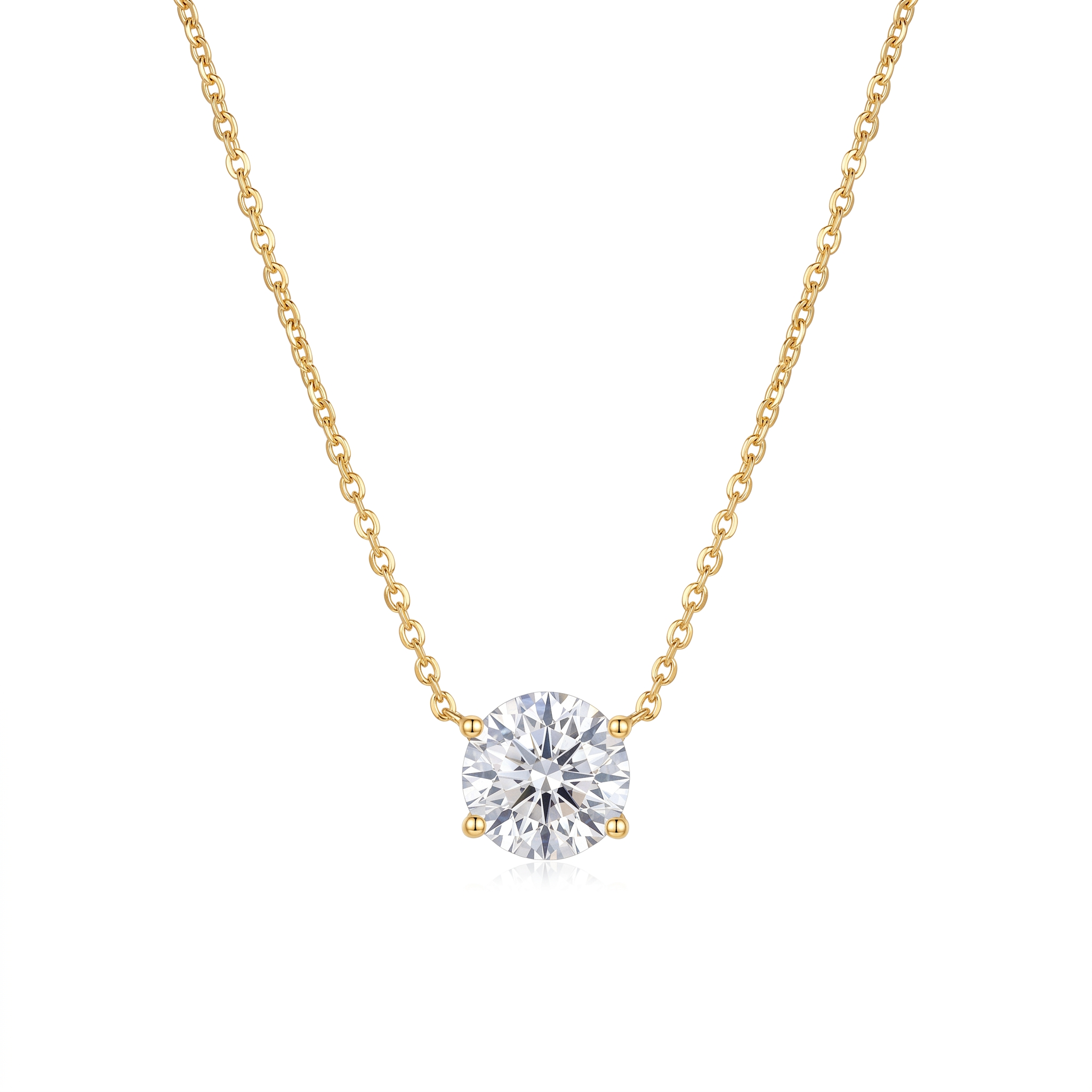 Elegant Crystal Solitaire Necklace