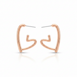 Elegant Heart-Shaped Rose Gold  Earrings