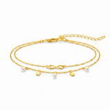 Elegant Infinity Anklet with Earl and Star Pendants