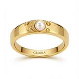 Elegant Natural Gold Pearl Ring