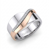 Elegant Rose Gold Sparkle Ring