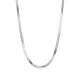 Elegant Silver Flat Necklace