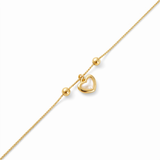 Gold Plated Opal Peach Heart Bracelet