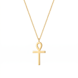 Golden Ankh Pendant Necklace