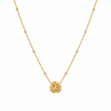 Golden Rose Pendant Necklace
