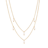 Layered Necklace with Pearl Drops