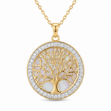 Shining Tree of Life Round Pendant