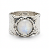 Silver Moonstone Ring