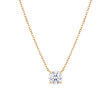 Sterling Silver 18K Gold Plated Zircon Necklace