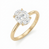 Elegant Oval Crystal Promise Ring