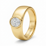 Timeless Gold Ring with Vintage Zirconia