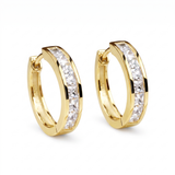 Chic Gold & Crystal Hoop Earrings