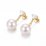 Chic Gold Pearl Earrings