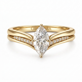 Drop Crown Gold Ring