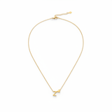 Elegant Gold Heart Initial Necklace