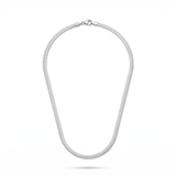 Elegant Silver Flat Necklace