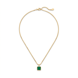 Emerald Cube Necklace
