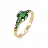 Golden Gemstone Ring