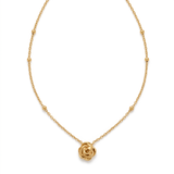 Golden Rose Pendant Necklace