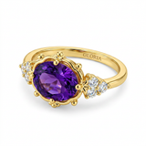 Radiant Purple Gold Ring