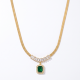 Regalia Prism Emerald Necklace | Gold
