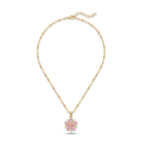 Romantic Pink Sakura Stainless Steel Necklace