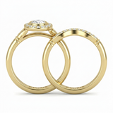 Set of Vintage Gold Rings with Zirconia
