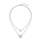 Sophisticated Heart and Pearl necklace