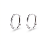Sterling Silver Round Inlaid Earrings