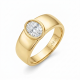 Timeless Gold Ring with Vintage Zirconia