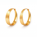 Vintage Golden Hollow Hoop Earrings