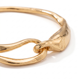 Bold Textured Gold Chain Choker Necklace