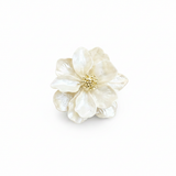 Chic White Acrylic Flower Stud Earrings