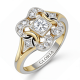 Classic Gold Ring Featuring Vintage Zirconia