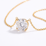 Elegant Crystal Solitaire Necklace