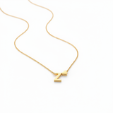 Elegant Gold Heart Initial Necklace