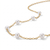 Elegant Gold Necklace with Pearls