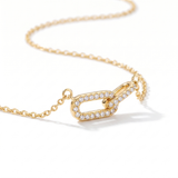 Elegant Metal Wrinkled Flower Pendant Necklace