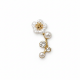 Elegant Pearl and Flower Earrings