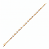 Elegant golden zirconia bracelet