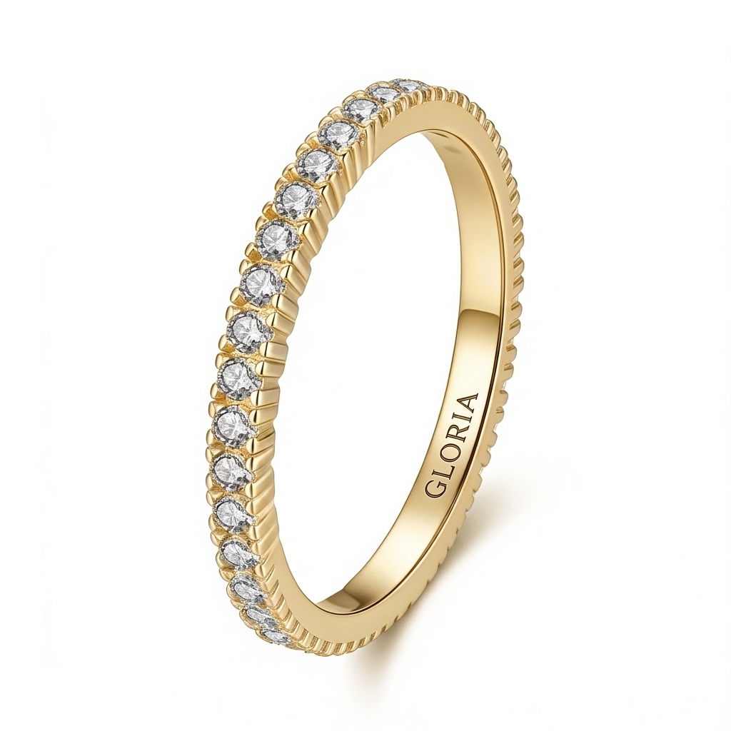 Shining Minimalist Eternity Ring