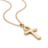 Golden Ankh Pendant Necklace