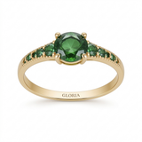 Golden Gemstone Ring