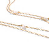 Layered Necklace with Pearl Drops