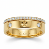 Shining Clover & Crystal Ring