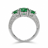 Shiny Timeless Emerald Stones Ring